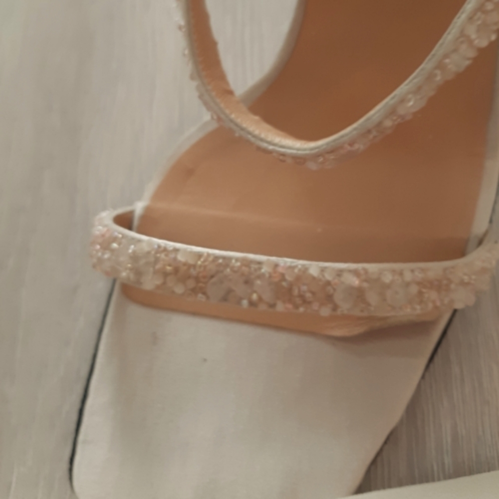 Beaded heel sandals